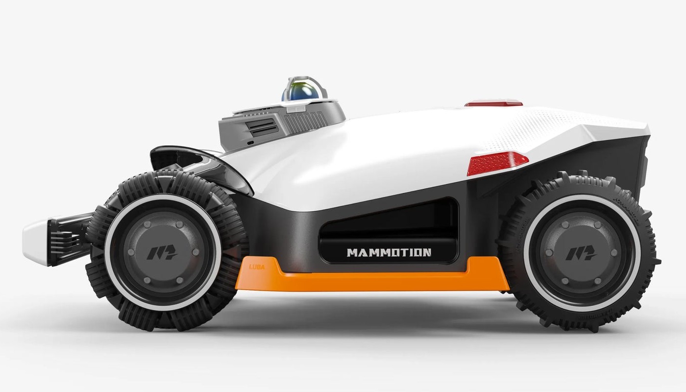 Mammotion LUBA 3 AWD robotic mower, side view